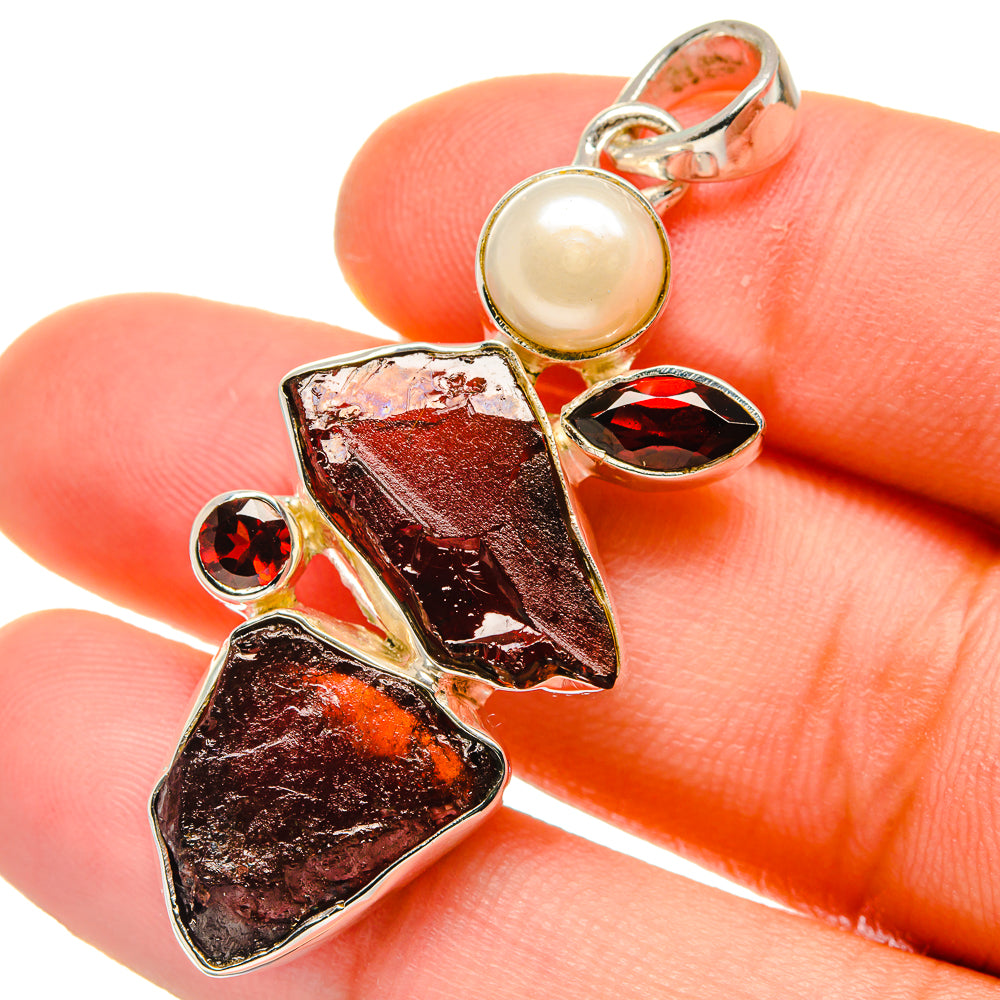Garnet Pendants handcrafted by Ana Silver Co - PD17683