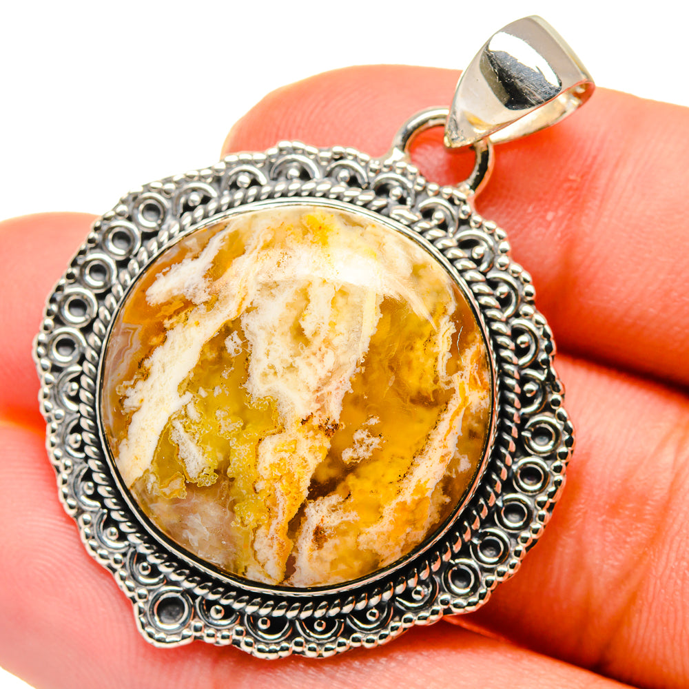 Plume Agate Pendants handcrafted by Ana Silver Co - PD17685
