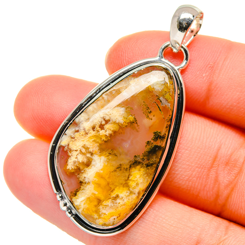 Plume Agate Pendants handcrafted by Ana Silver Co - PD17692