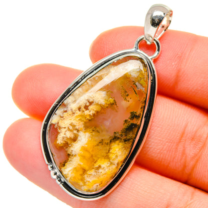 Plume Agate Pendants handcrafted by Ana Silver Co - PD17692
