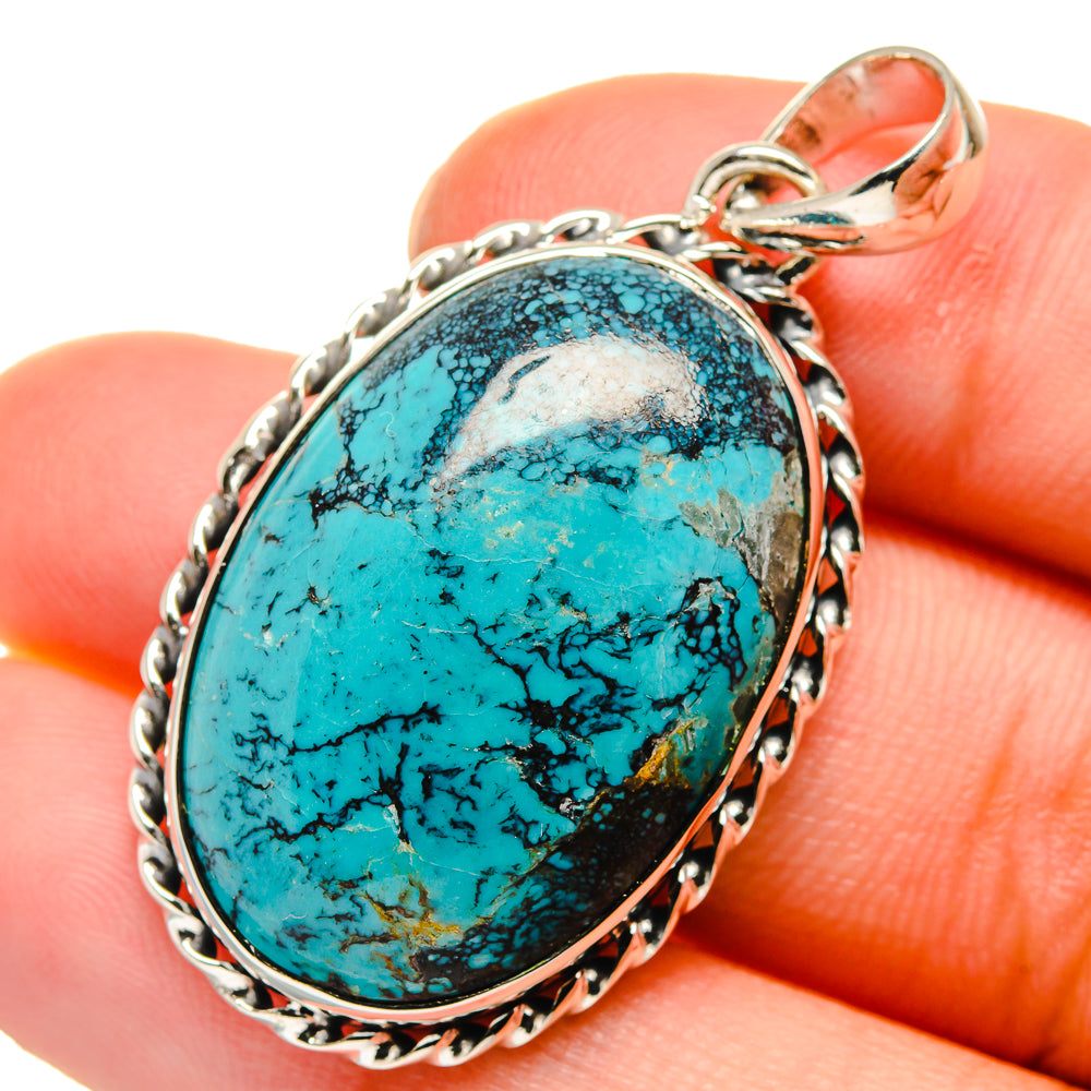 Tibetan Turquoise Pendants handcrafted by Ana Silver Co - PD17697