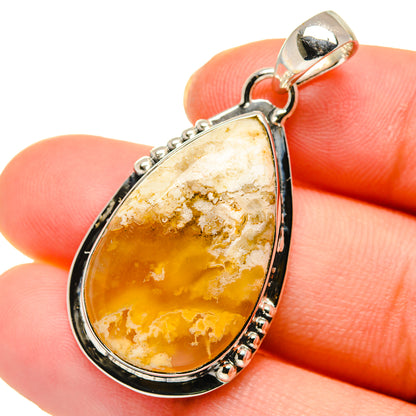 Plume Agate Pendants handcrafted by Ana Silver Co - PD17701