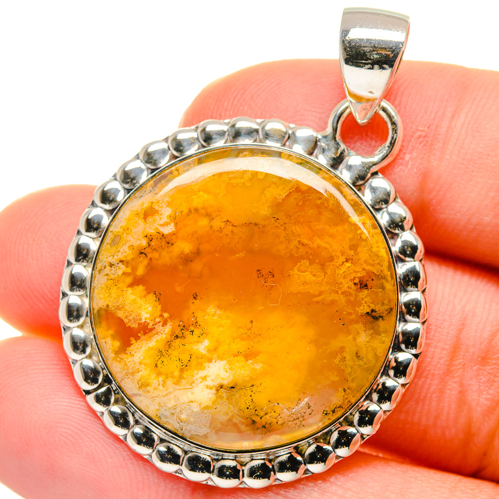Plume Agate Pendants handcrafted by Ana Silver Co - PD17703