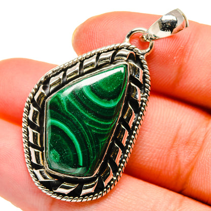 Malachite Pendants handcrafted by Ana Silver Co - PD17710
