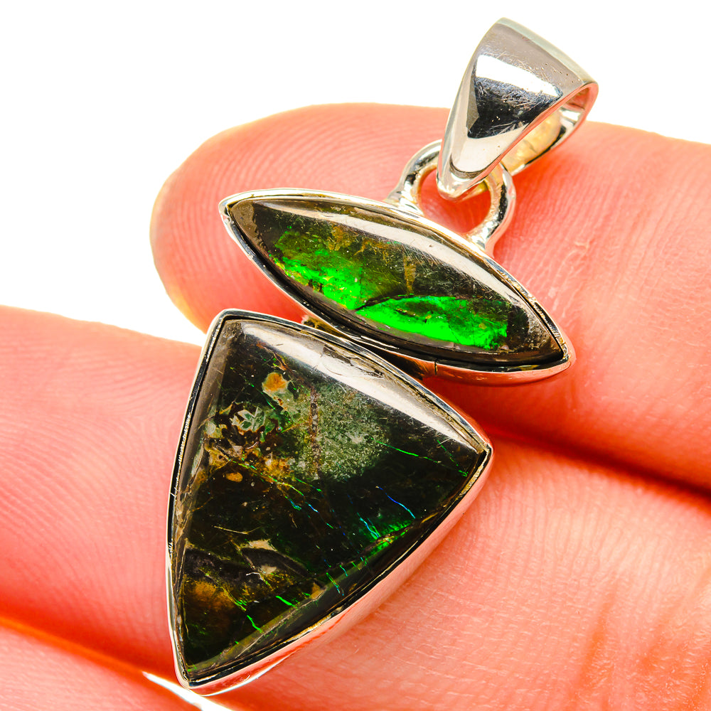 Ammolite Pendants handcrafted by Ana Silver Co - PD17711