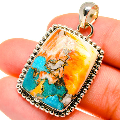 Spiny Oyster Turquoise Pendants handcrafted by Ana Silver Co - PD17712
