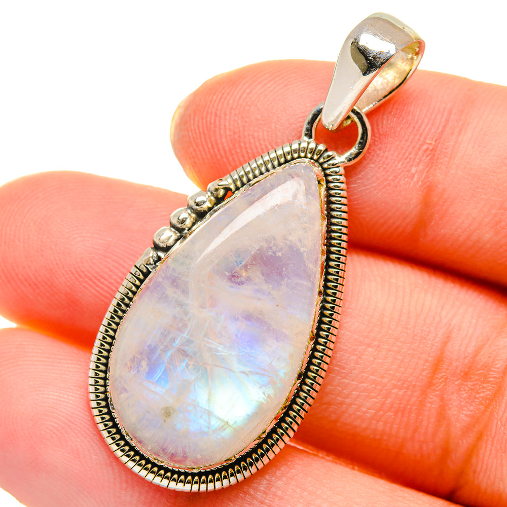 Rainbow Moonstone Pendants handcrafted by Ana Silver Co - PD17717