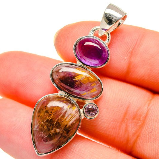 Cacoxenite Amethyst Pendants handcrafted by Ana Silver Co - PD17721