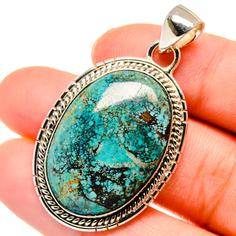 Tibetan Turquoise Pendants handcrafted by Ana Silver Co - PD17728