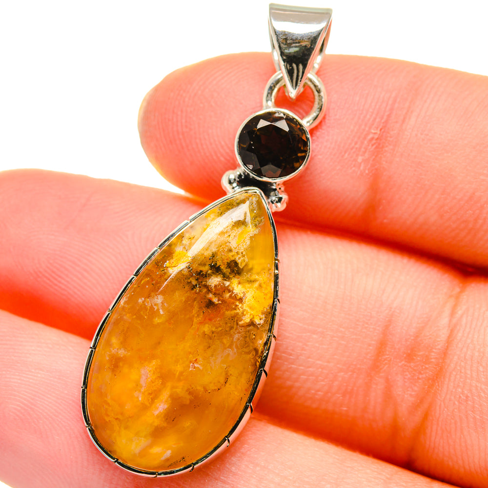 Plume Agate Pendants handcrafted by Ana Silver Co - PD17731