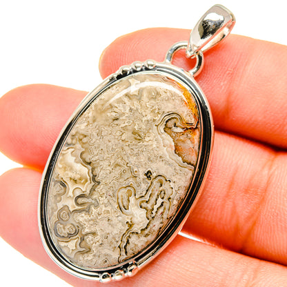 Laguna Lace Agate Pendants handcrafted by Ana Silver Co - PD17736