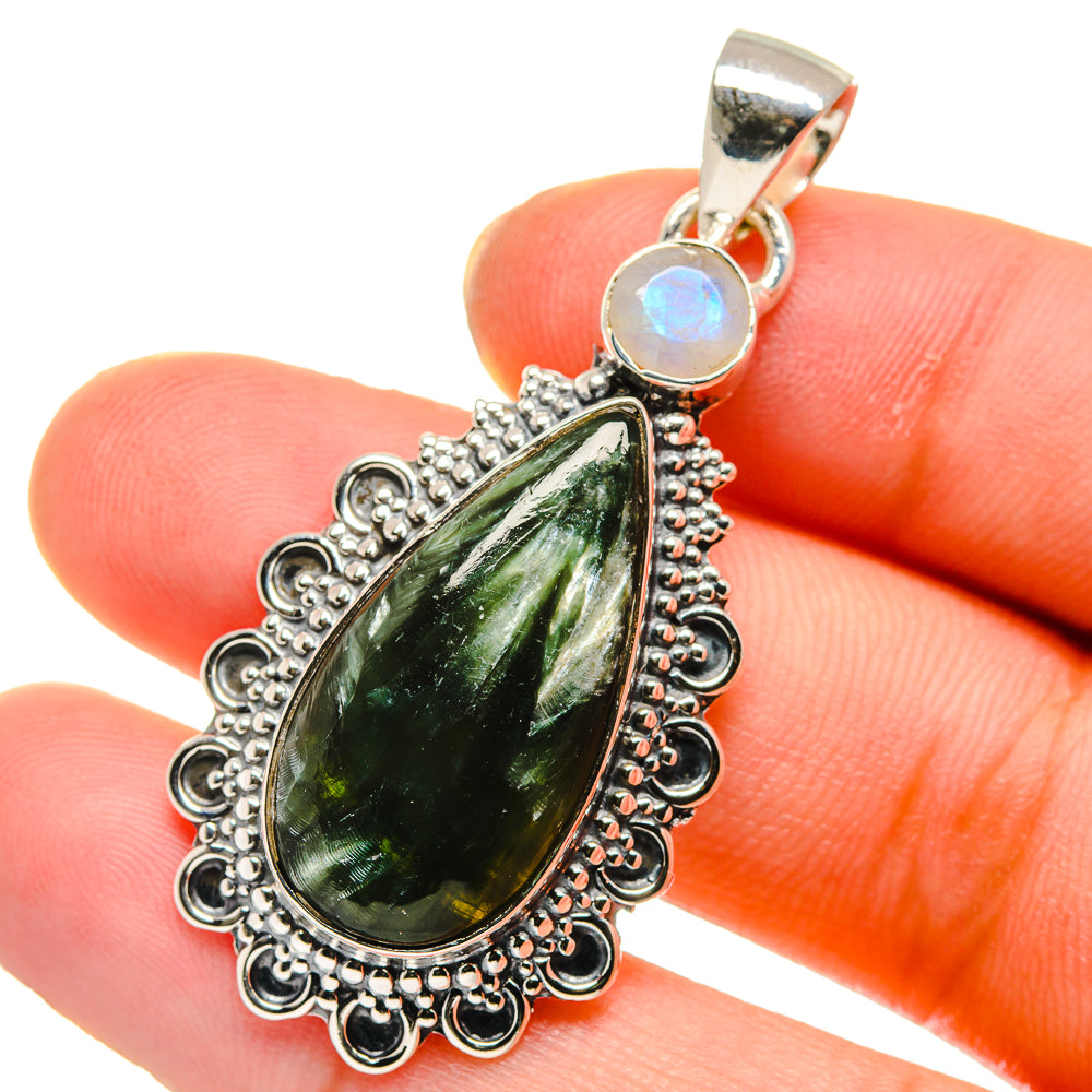 Seraphinite Pendants handcrafted by Ana Silver Co - PD17741