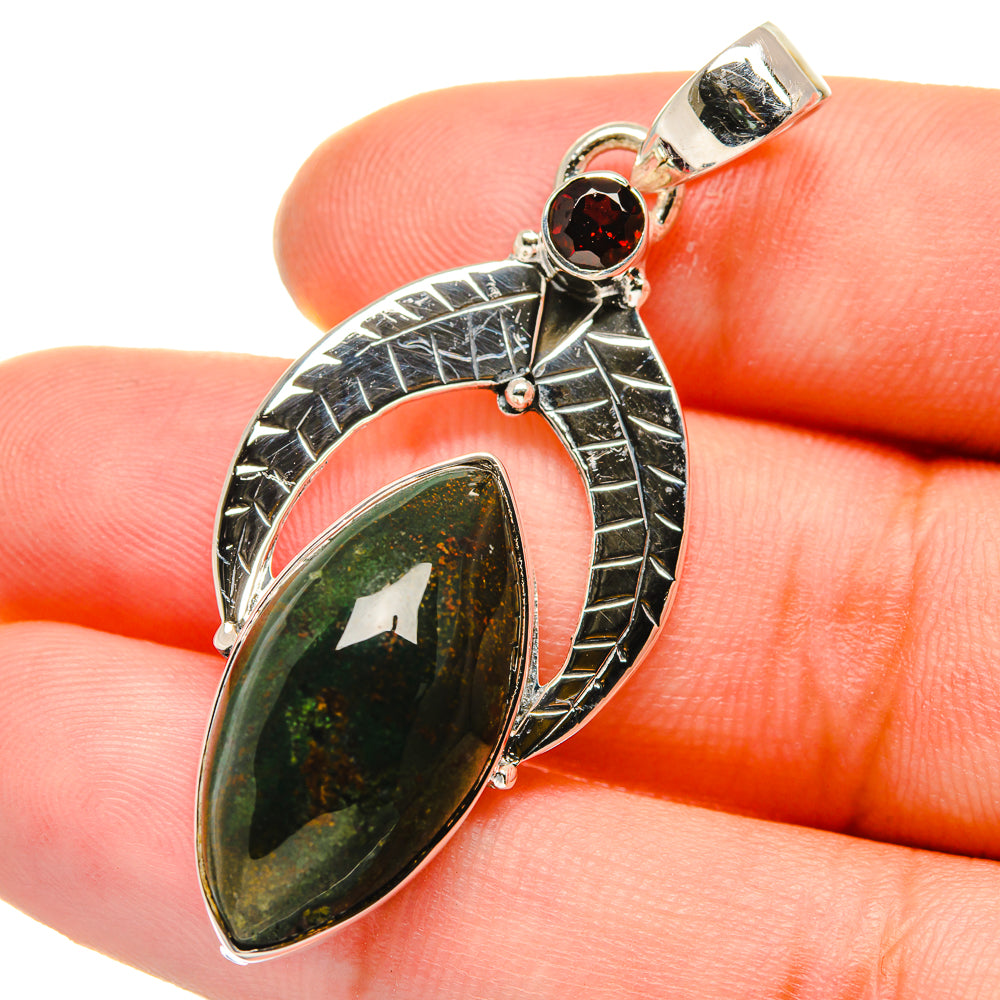 Bloodstone Pendants handcrafted by Ana Silver Co - PD17746