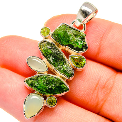 Chrome Diopside Pendants handcrafted by Ana Silver Co - PD17748
