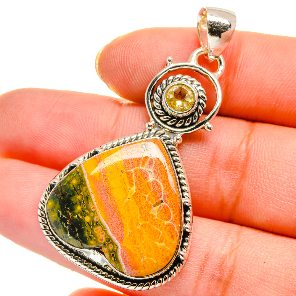 Ocean Jasper Pendants handcrafted by Ana Silver Co - PD17756
