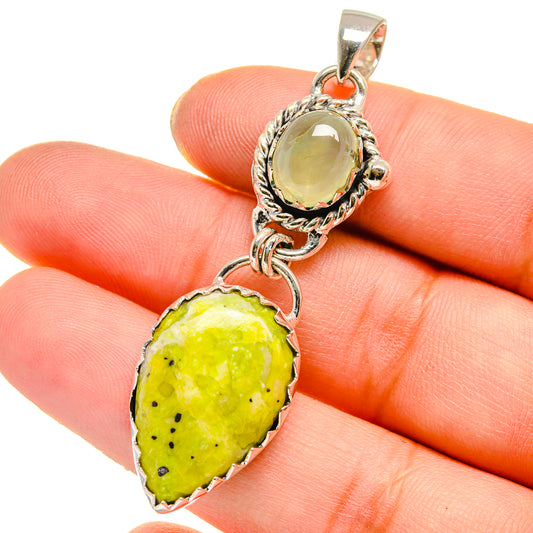 African Green Opal Pendants handcrafted by Ana Silver Co - PD17761