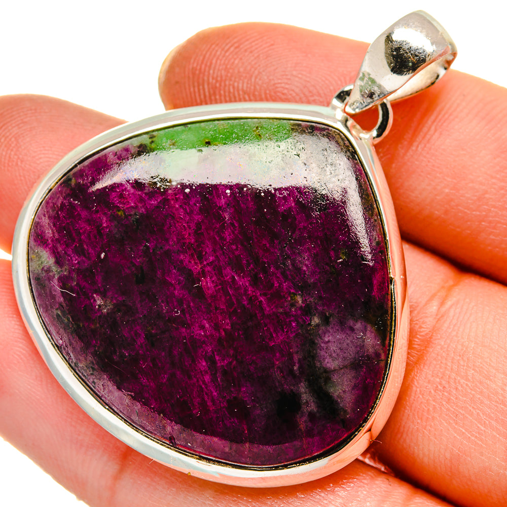 Ruby Zoisite Pendants handcrafted by Ana Silver Co - PD17762