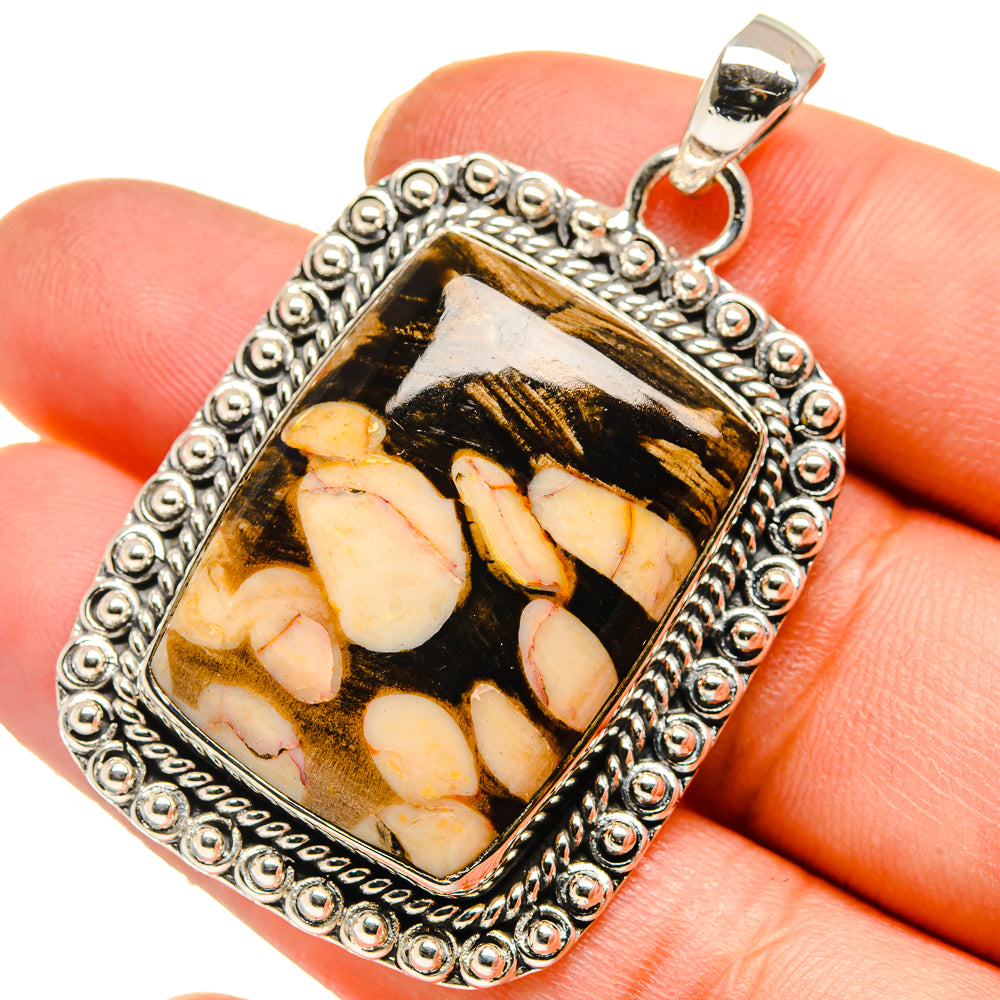 Peanut Wood Jasper Pendants handcrafted by Ana Silver Co - PD17763