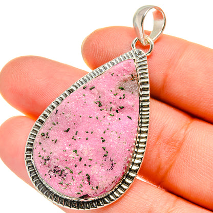 Cobalto Calcite Druzy Pendants handcrafted by Ana Silver Co - PD17765