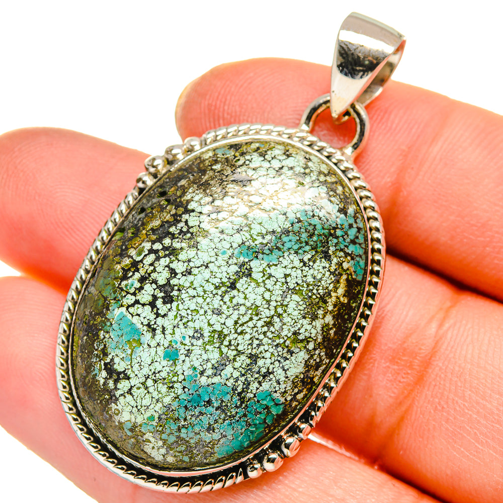 Tibetan Turquoise Pendants handcrafted by Ana Silver Co - PD17766