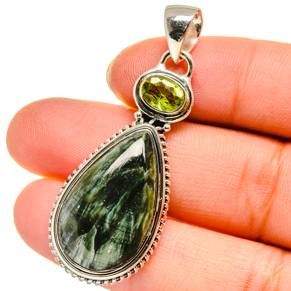 Seraphinite Pendants handcrafted by Ana Silver Co - PD17774