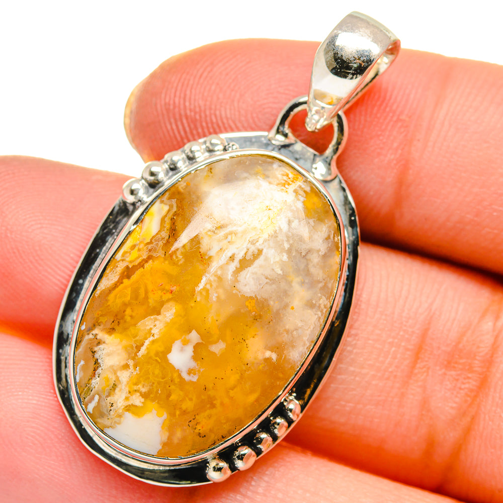 Plume Agate Pendants handcrafted by Ana Silver Co - PD17775