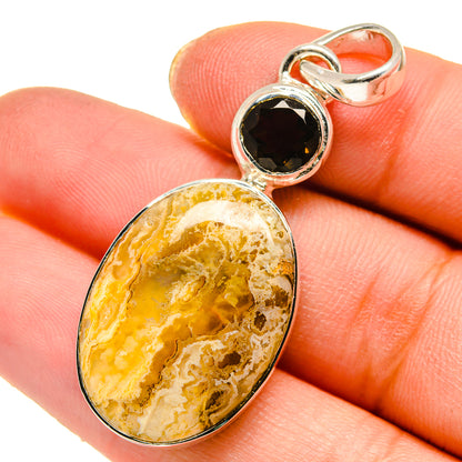 Plume Agate Pendants handcrafted by Ana Silver Co - PD17786