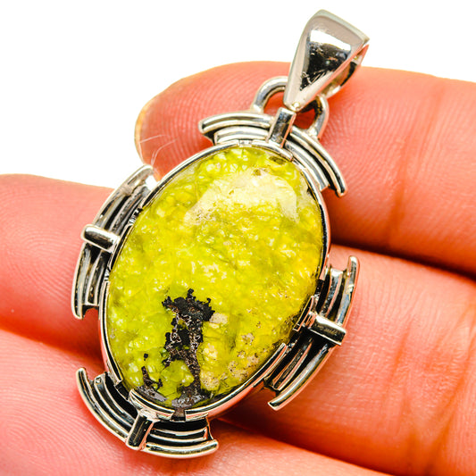 African Green Opal Pendants handcrafted by Ana Silver Co - PD17797