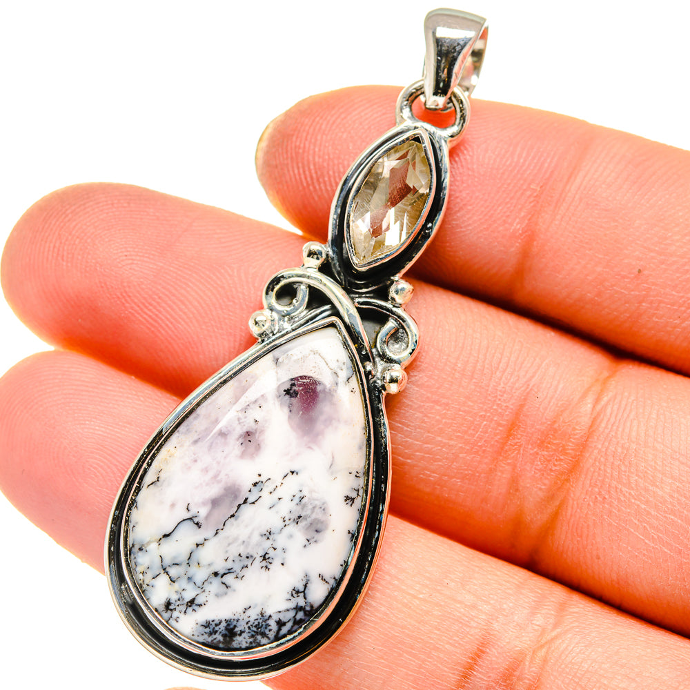 Dendritic Opal Pendants handcrafted by Ana Silver Co - PD17798