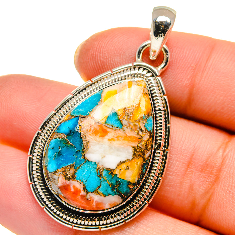 Spiny Oyster Turquoise Pendants handcrafted by Ana Silver Co - PD17800