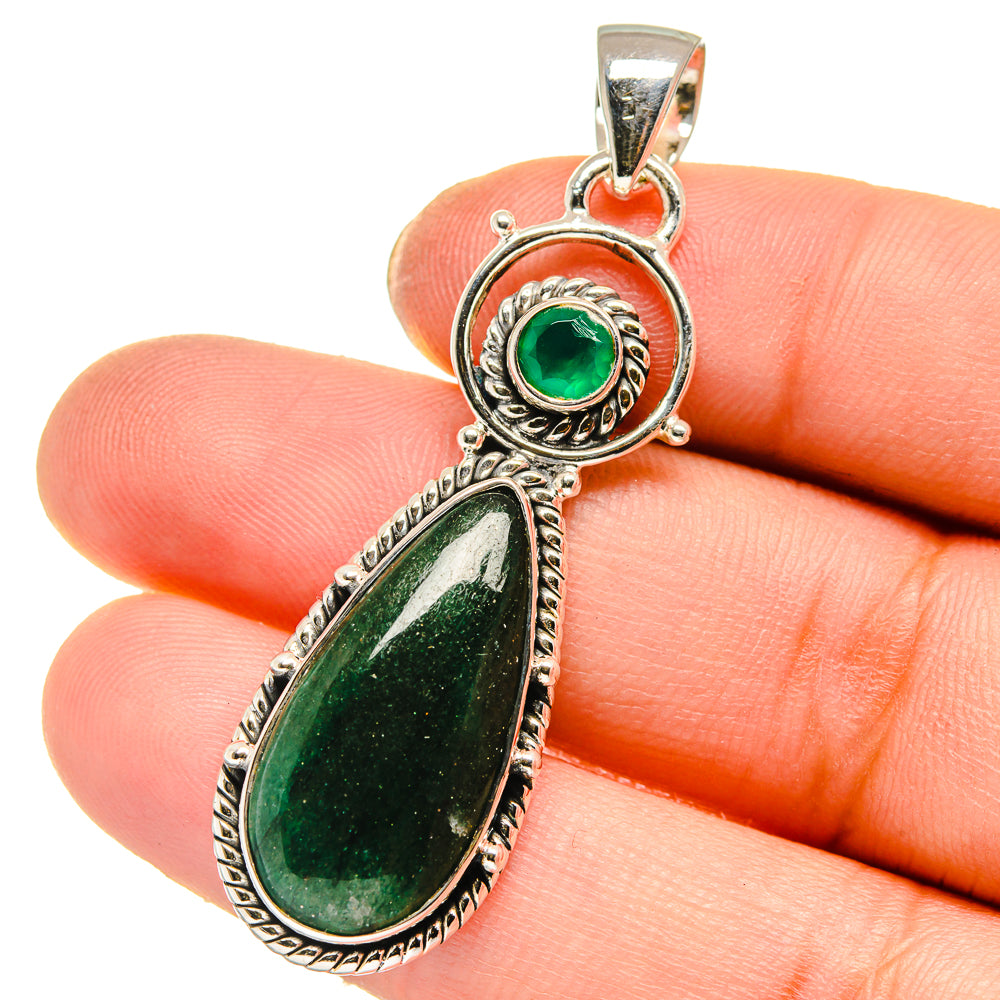 Green Aventurine Pendants handcrafted by Ana Silver Co - PD17807