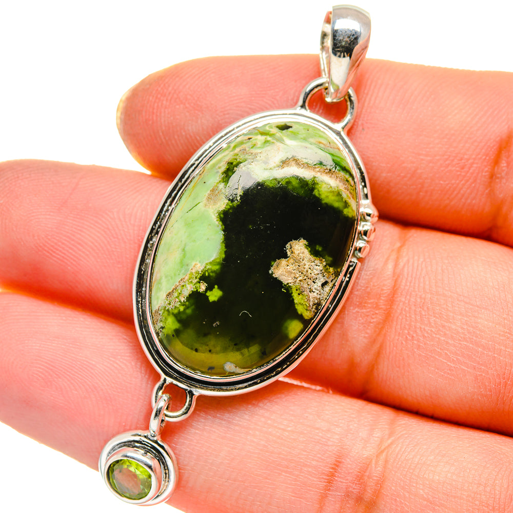 Australian Green Opal Pendants handcrafted by Ana Silver Co - PD17811