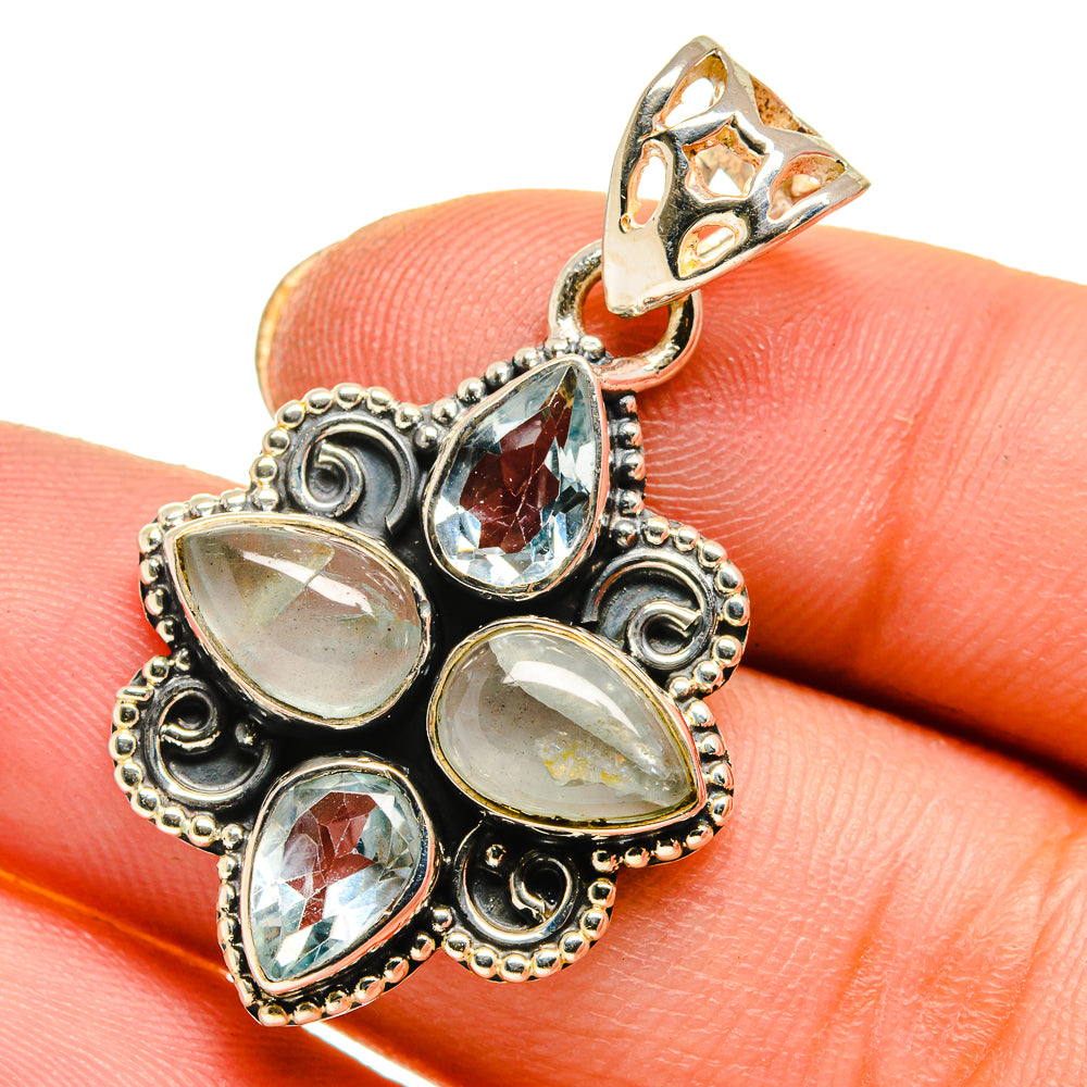 Aquamarine Pendants handcrafted by Ana Silver Co - PD17813