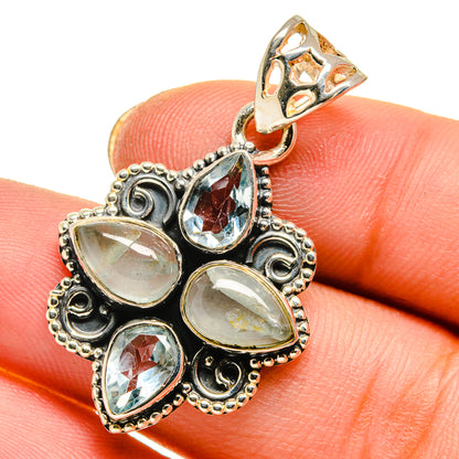 Aquamarine Pendants handcrafted by Ana Silver Co - PD17813