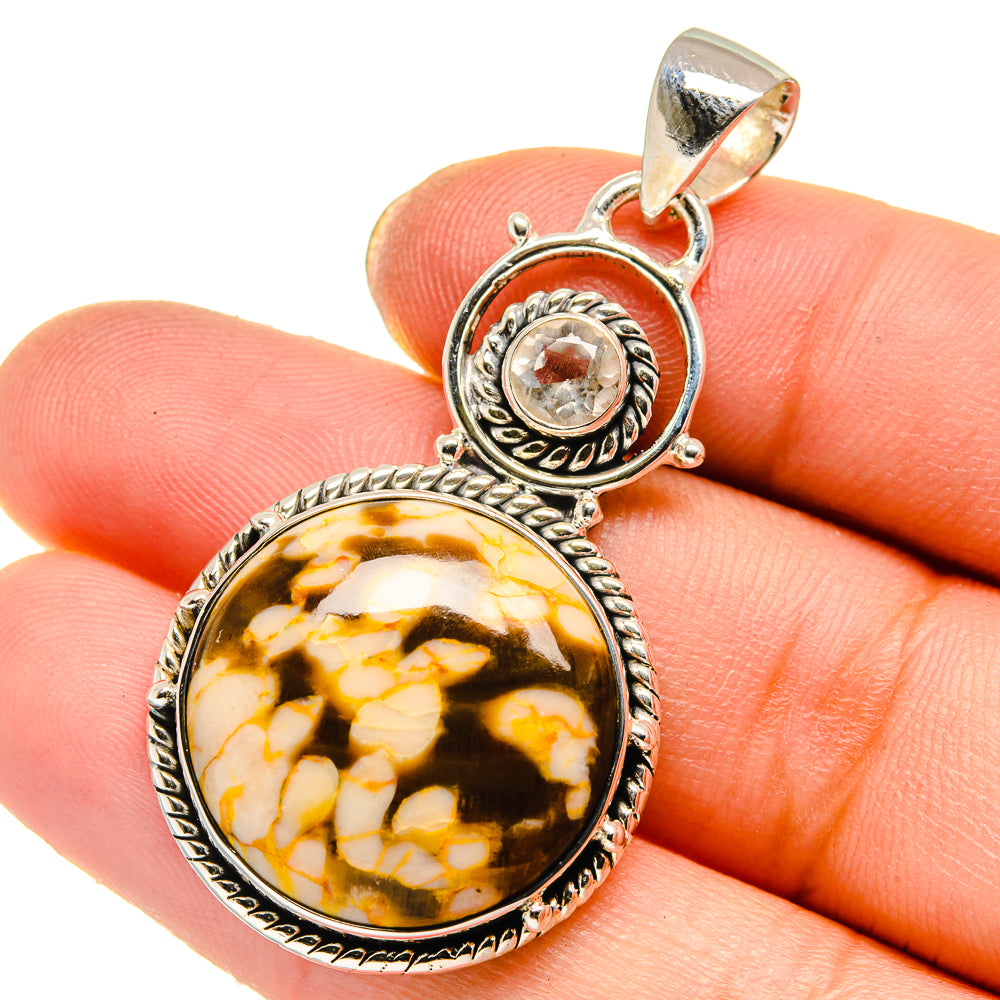 Peanut Wood Jasper Pendants handcrafted by Ana Silver Co - PD17820