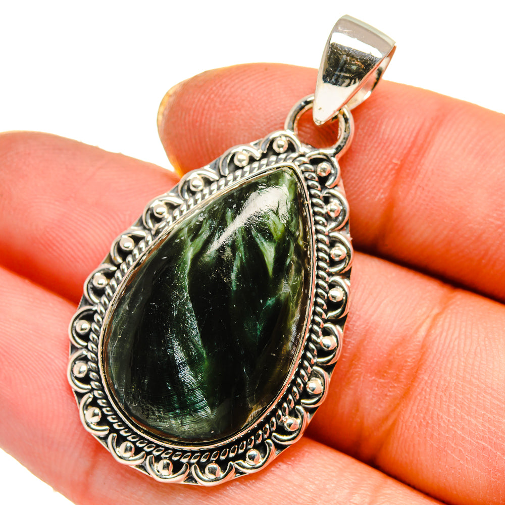 Seraphinite Pendants handcrafted by Ana Silver Co - PD17832
