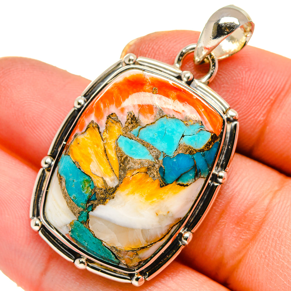 Spiny Oyster Turquoise Pendants handcrafted by Ana Silver Co - PD17834