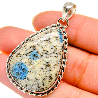 K2 Blue Azurite Pendants handcrafted by Ana Silver Co - PD17841