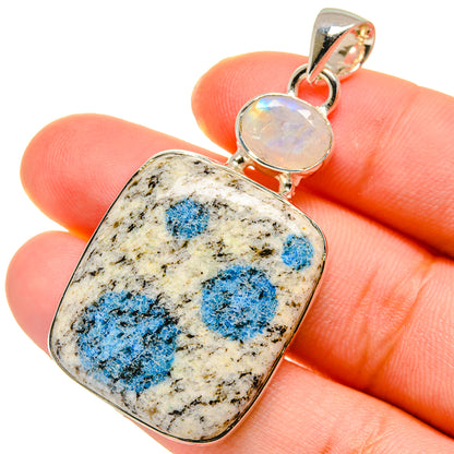 K2 Blue Azurite Pendants handcrafted by Ana Silver Co - PD17845