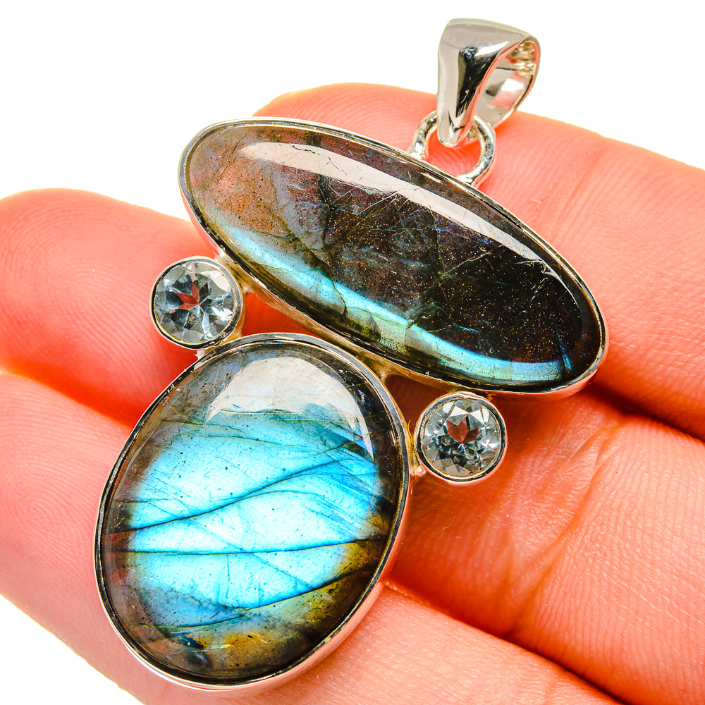 Labradorite Pendants handcrafted by Ana Silver Co - PD17849