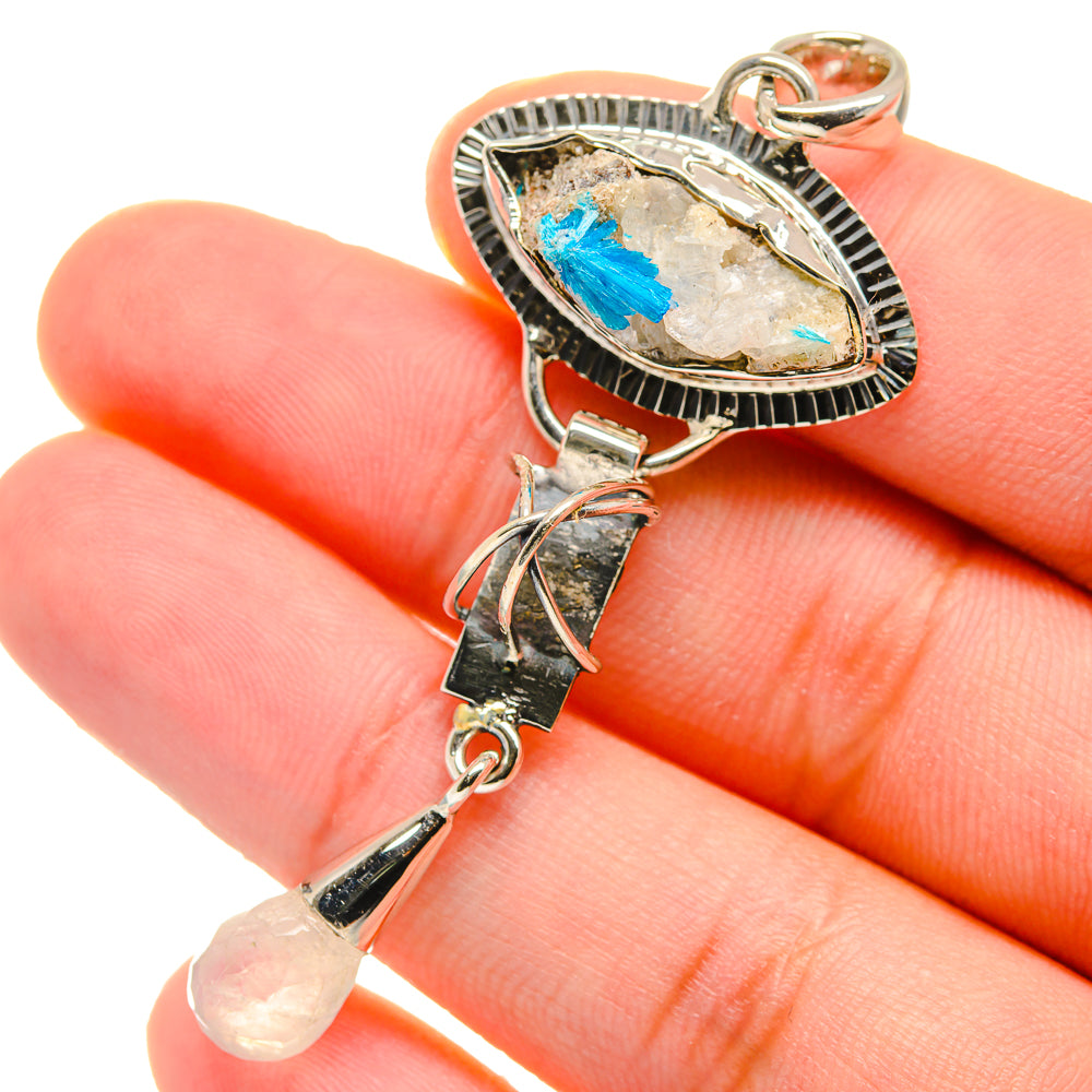 Cavansite Crystal Pendants handcrafted by Ana Silver Co - PD17851