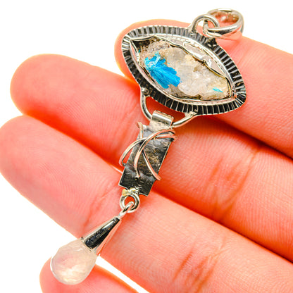 Cavansite Crystal Pendants handcrafted by Ana Silver Co - PD17851