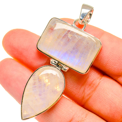 Rainbow Moonstone Pendants handcrafted by Ana Silver Co - PD17853