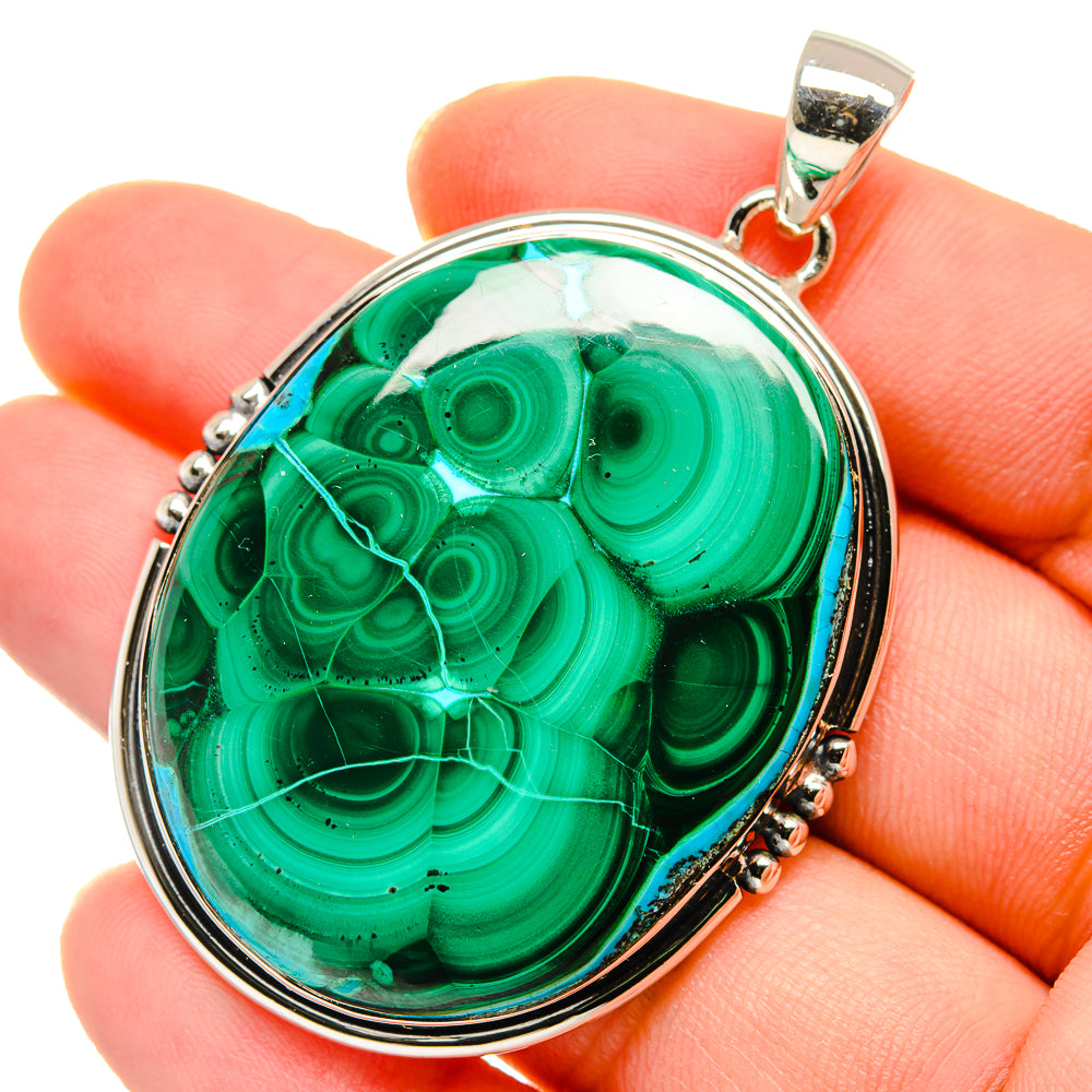 Malachite Pendants handcrafted by Ana Silver Co - PD17860