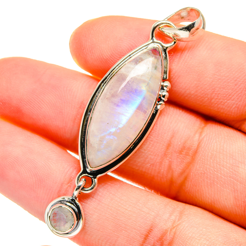 Rainbow Moonstone Pendants handcrafted by Ana Silver Co - PD17862