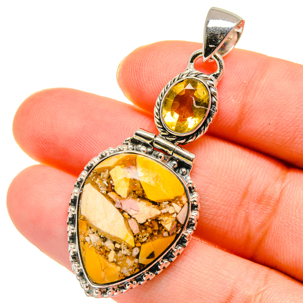 Brecciated Mookaite Pendants handcrafted by Ana Silver Co - PD17873