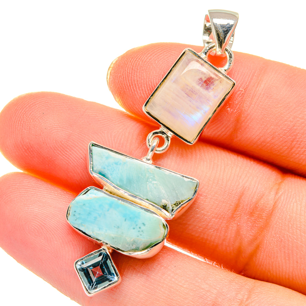 Larimar Pendants handcrafted by Ana Silver Co - PD17889