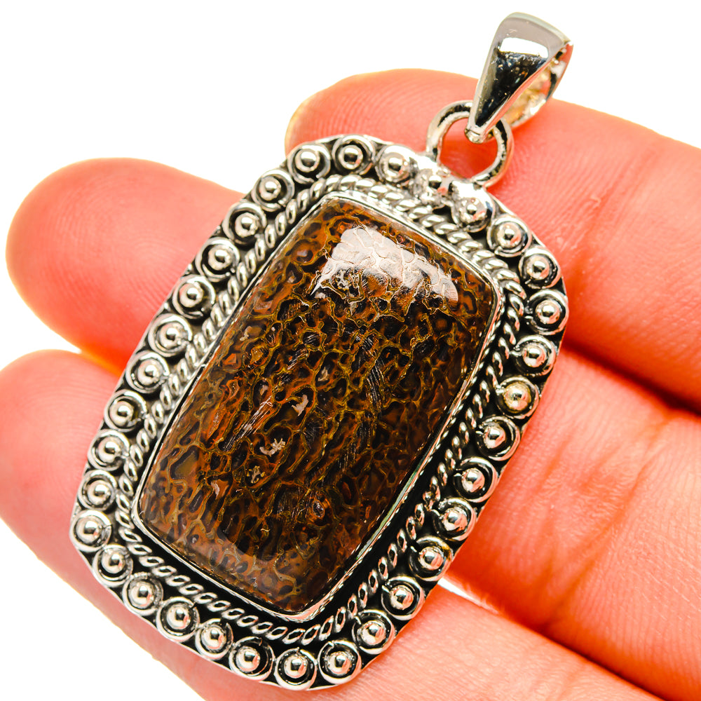 Dinosaur Bone Pendants handcrafted by Ana Silver Co - PD17894