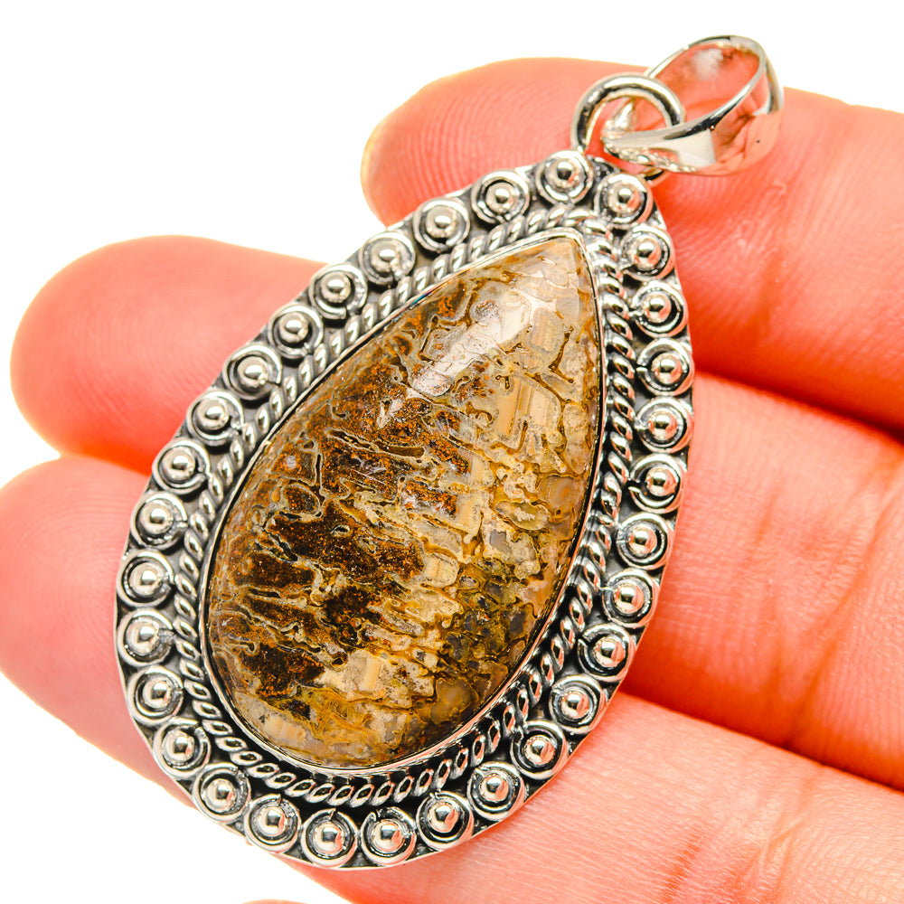 Dinosaur Bone Pendants handcrafted by Ana Silver Co - PD17896