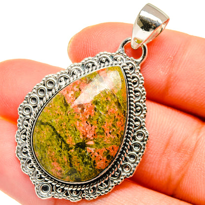 Unakite Pendants handcrafted by Ana Silver Co - PD17903